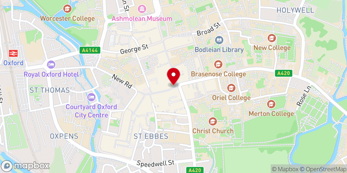Map showing location of Carfax Tower