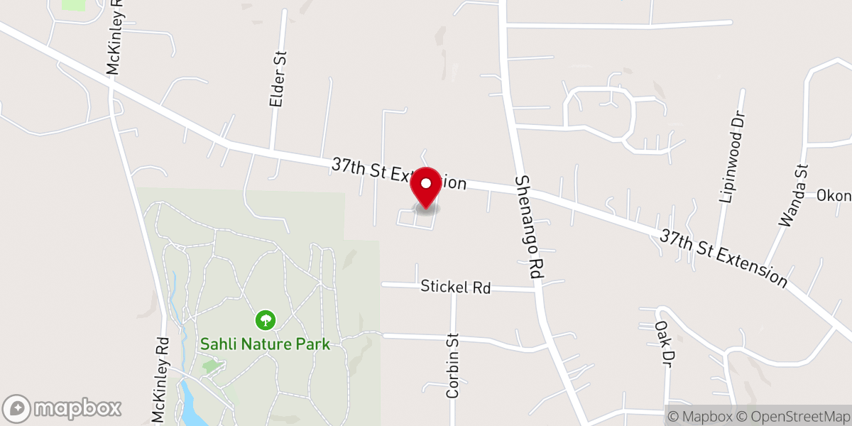 Map showing location of Chippewa Alliance Church