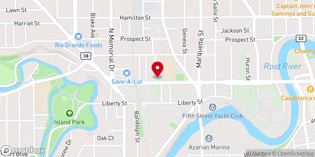 Map showing location of Greater St Luke Baptist Church