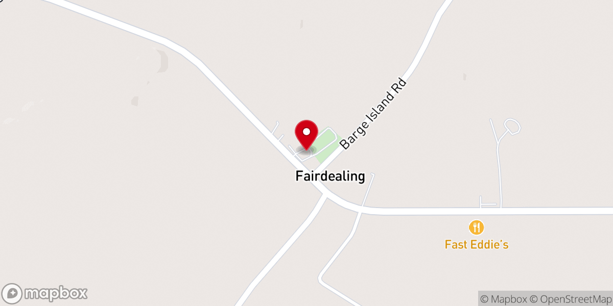 Map showing location of Fairdealing Church of Christ