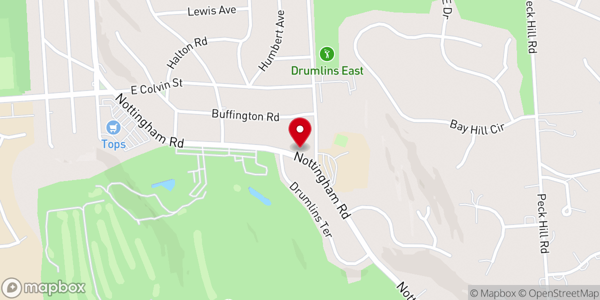 Map showing location of First Unitarian Universalist Society of Syracuse