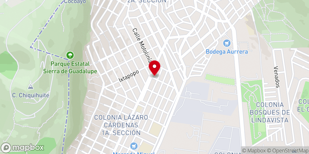 Map showing location of Parroquia del Sagrado Corazón de Jesús