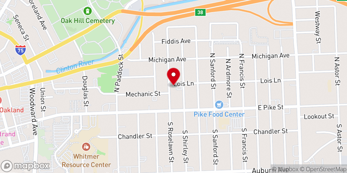 Map showing location of Bray Temple CME Church