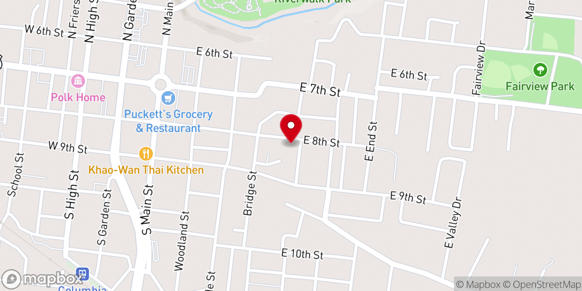 Map showing location of Grace United Church