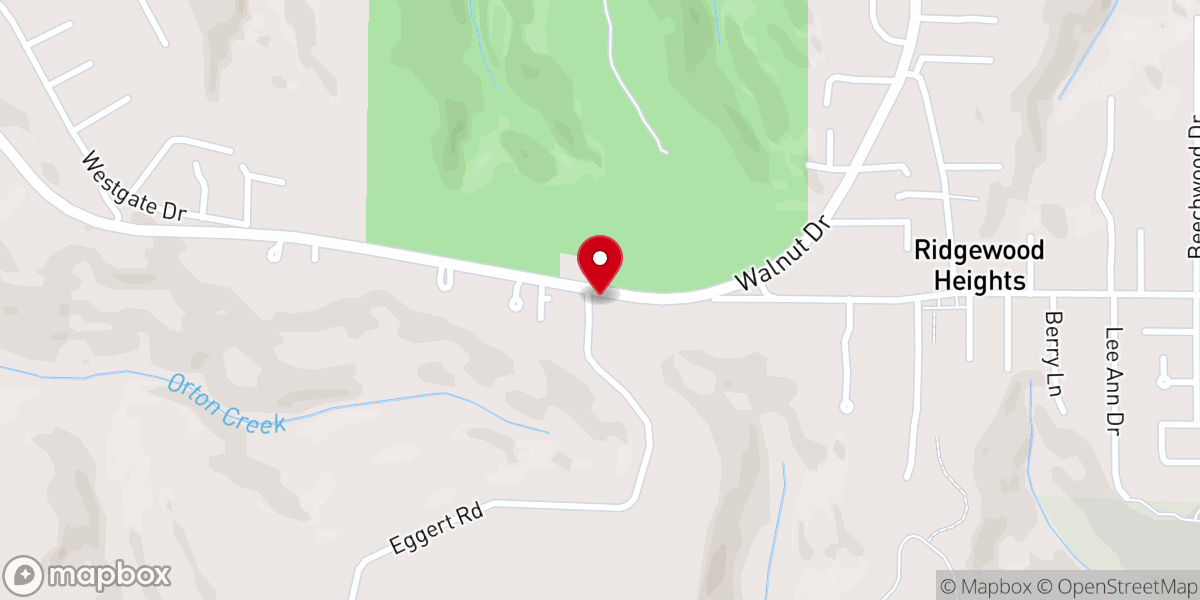 Map showing location of Ridgewood Heights Baptist Church