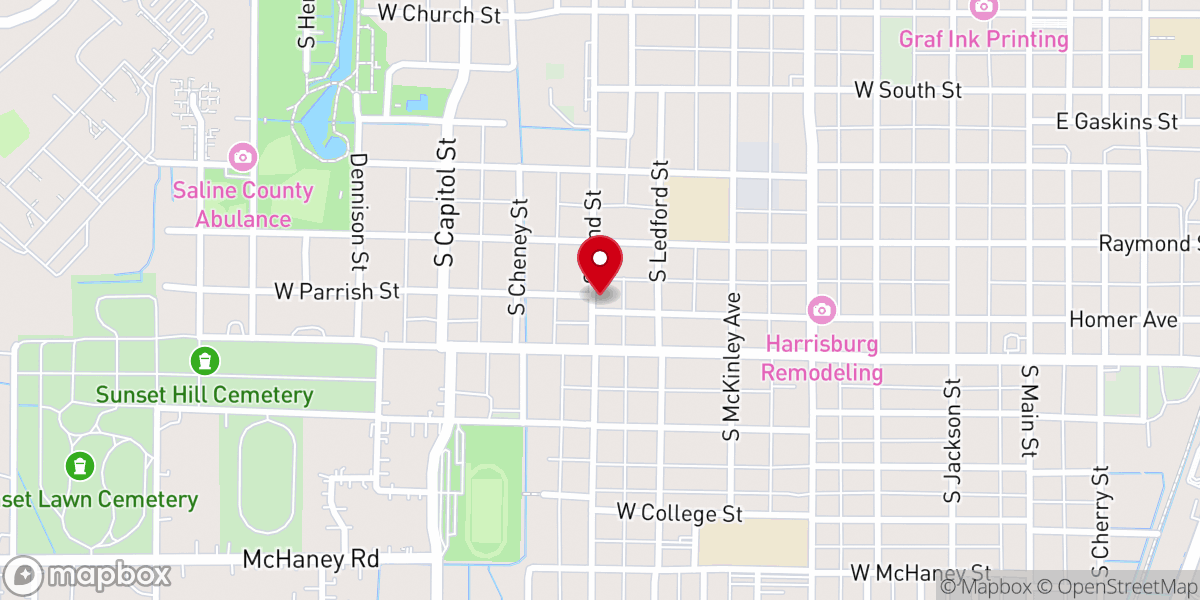 Map showing location of Church of God-Harrisburg