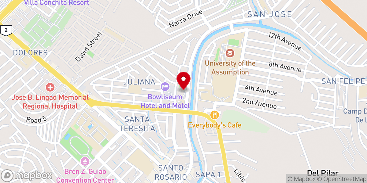 Map showing location of Virgen de los Remedios Repository Chapel