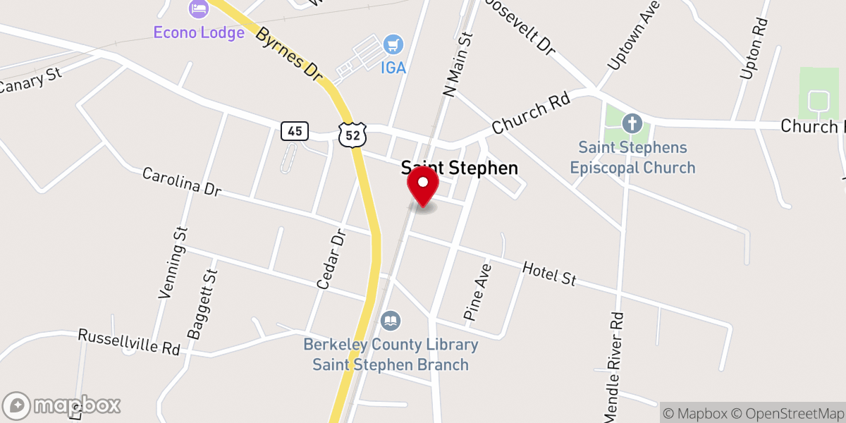 Map showing location of St Stephen Family Dentistry
