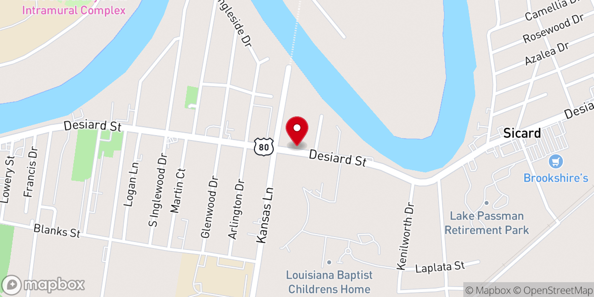 Map showing location of Northeast La & Moreho Baptist