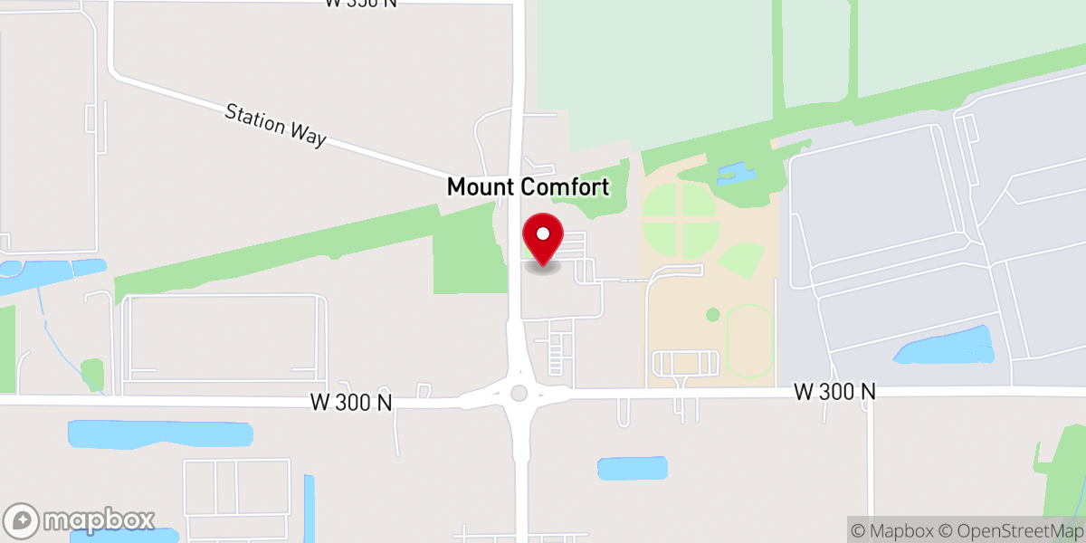 Map showing location of Mt Comfort Church - Mt. Comfort Campus