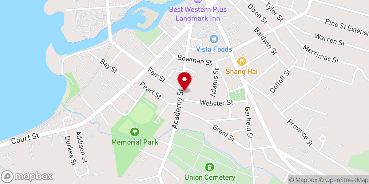 Map showing location of Calvary Assembly of God Church