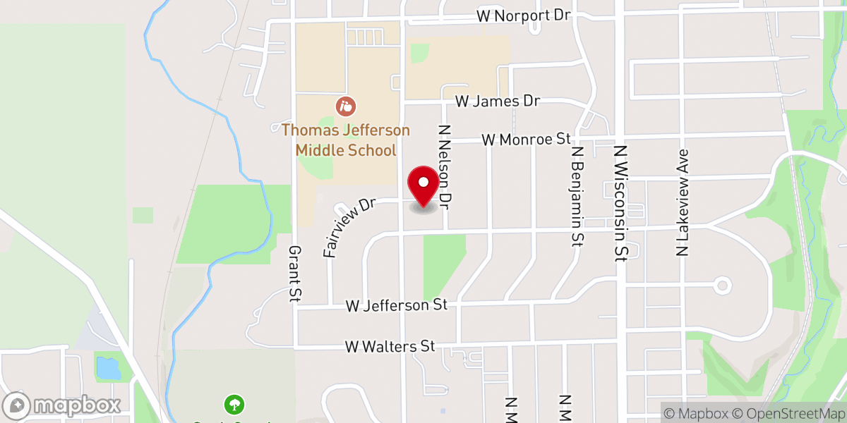 Map showing location of Christ The King Lutheran Church