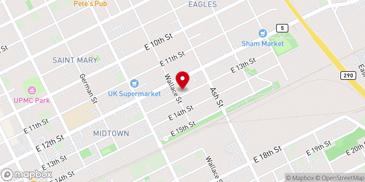 Map showing location of Saint Stanislaus Catholic Church