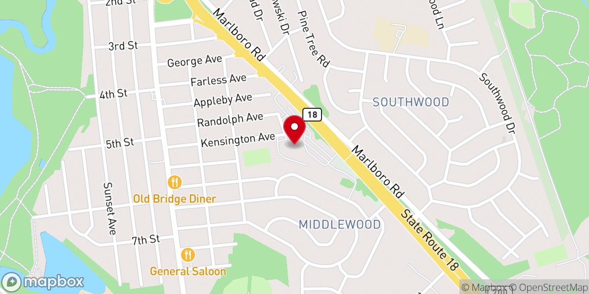 Map showing location of St. Thomas the Apostle Roman Catholic Church