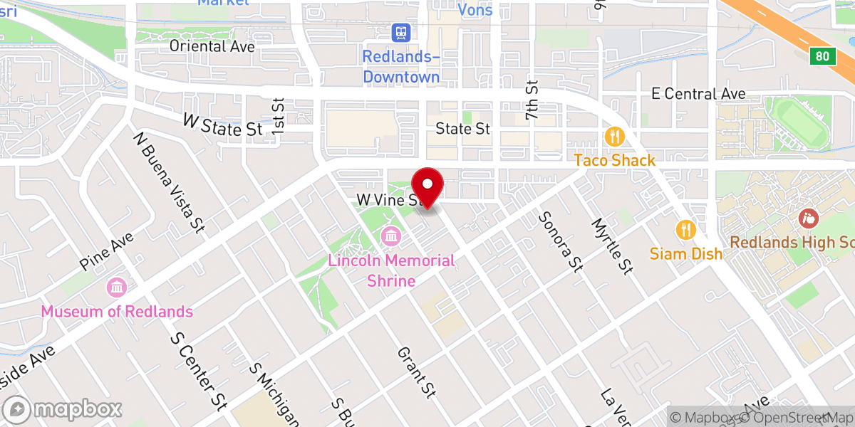 Map showing location of First Presbyterian Church