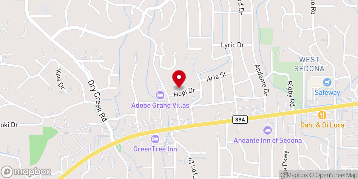 Map showing location of SpiritQuest Sedona Retreats