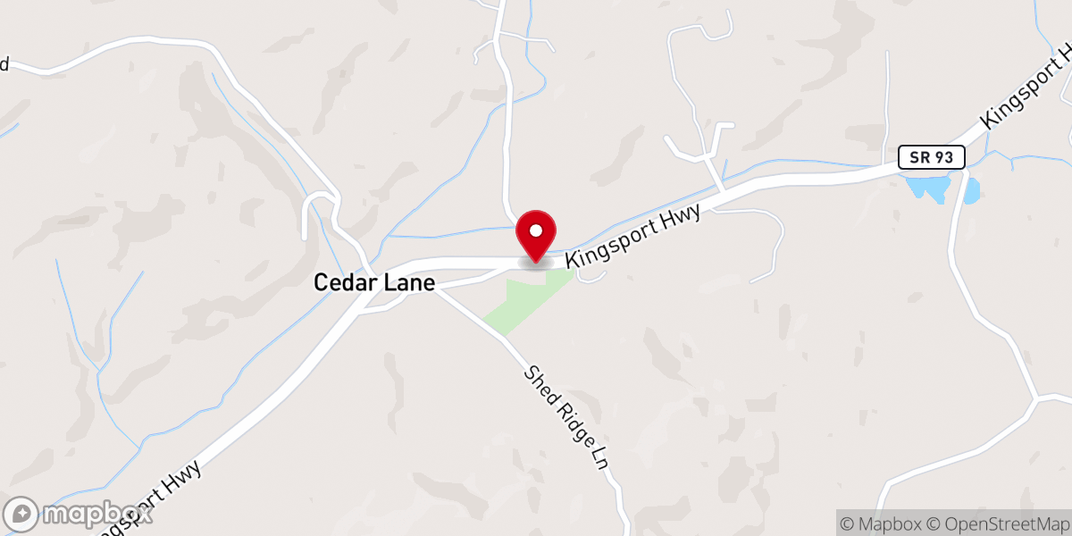 Map showing location of Bethesda Cumberland Presbyterian Church