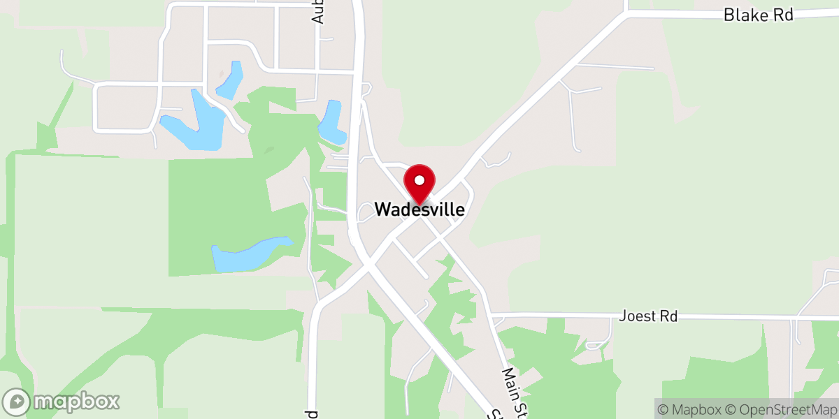 Map showing location of Wadesville