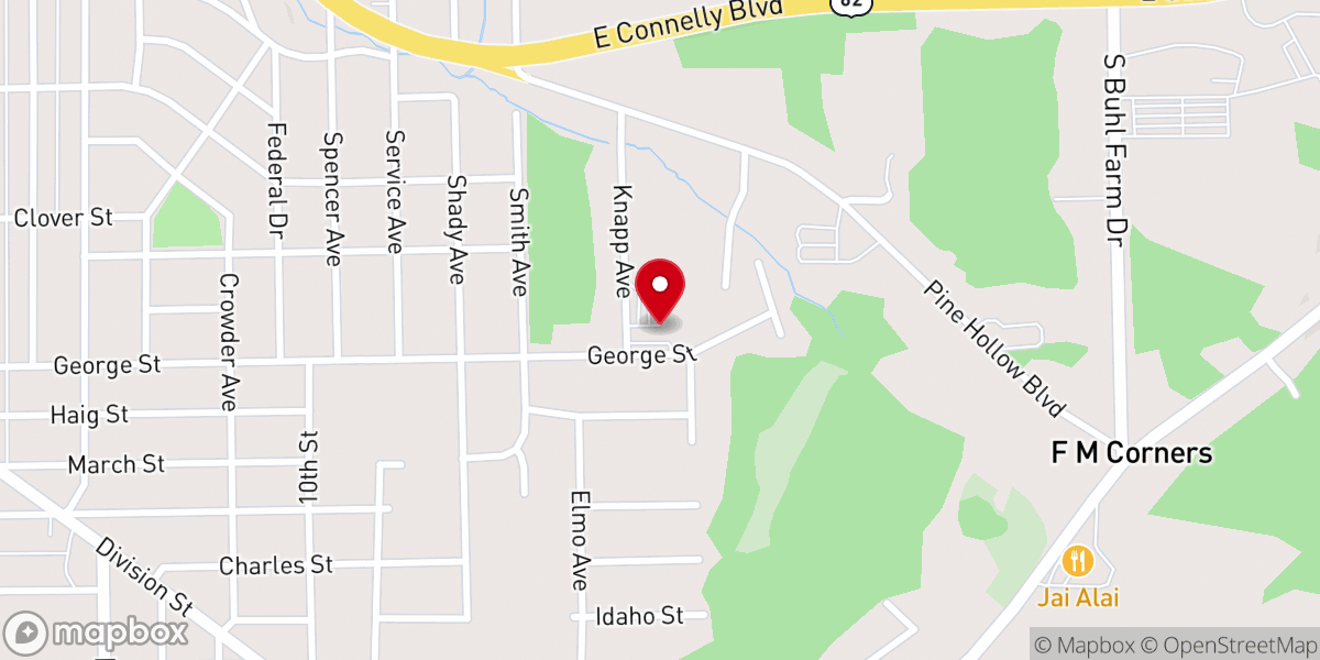 Map showing location of Sharon Baptist Church