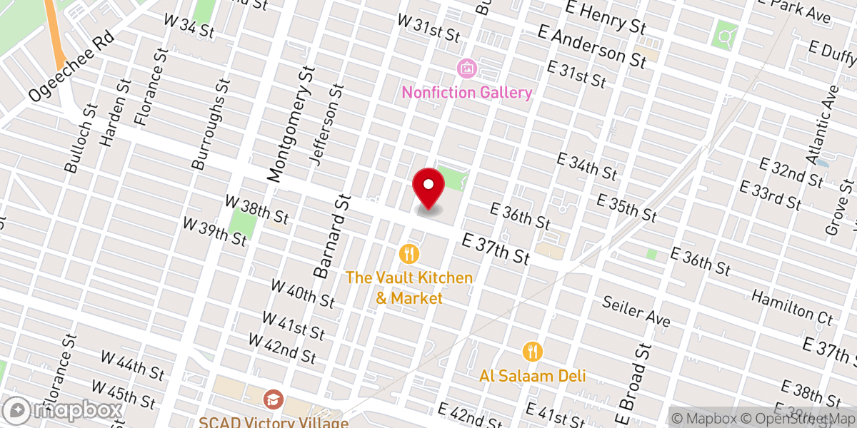 Map showing location of Christian Revival Center