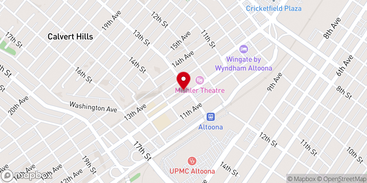 Map showing location of Catholic Charities of Altoona-Johnstown