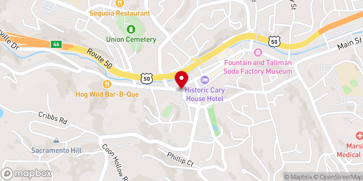 Map showing location of Buttercup Pantry