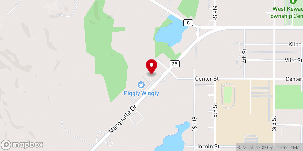 Map showing location of Lakeshore Baptist Church