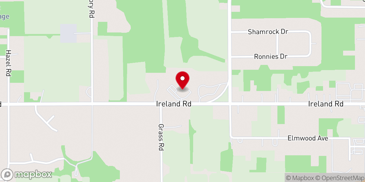 Map showing location of Ireland Road Church of God