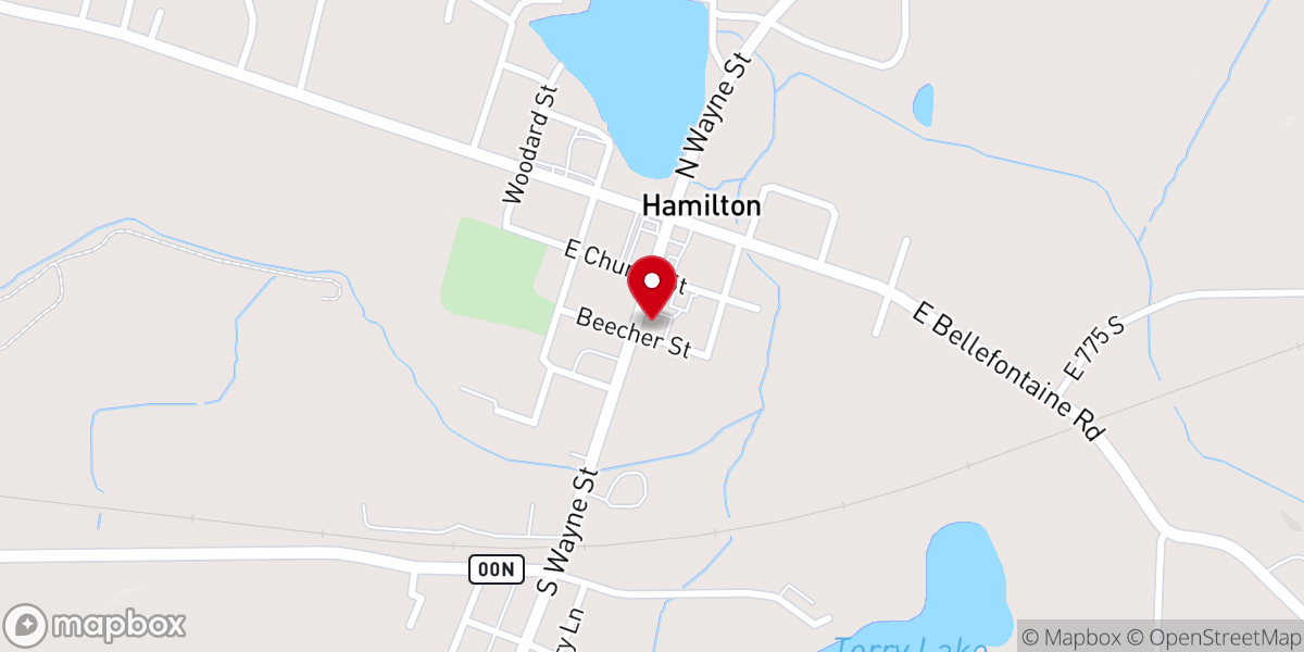Map showing location of Cornerstone Church of Hamilton