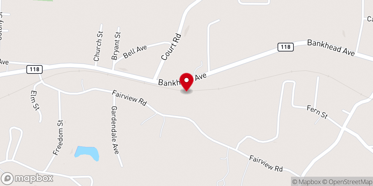 Map showing location of Faith Fellowship Church