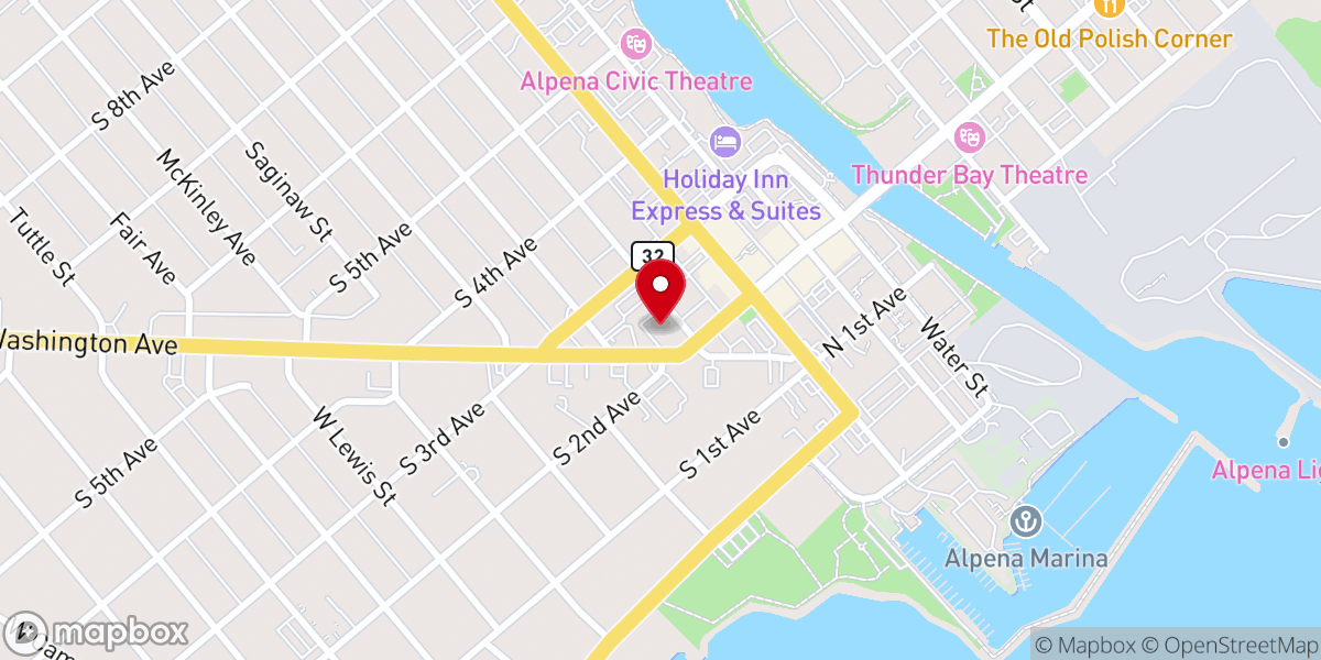 Map showing location of First Congregational United Church of Christ (UCC)