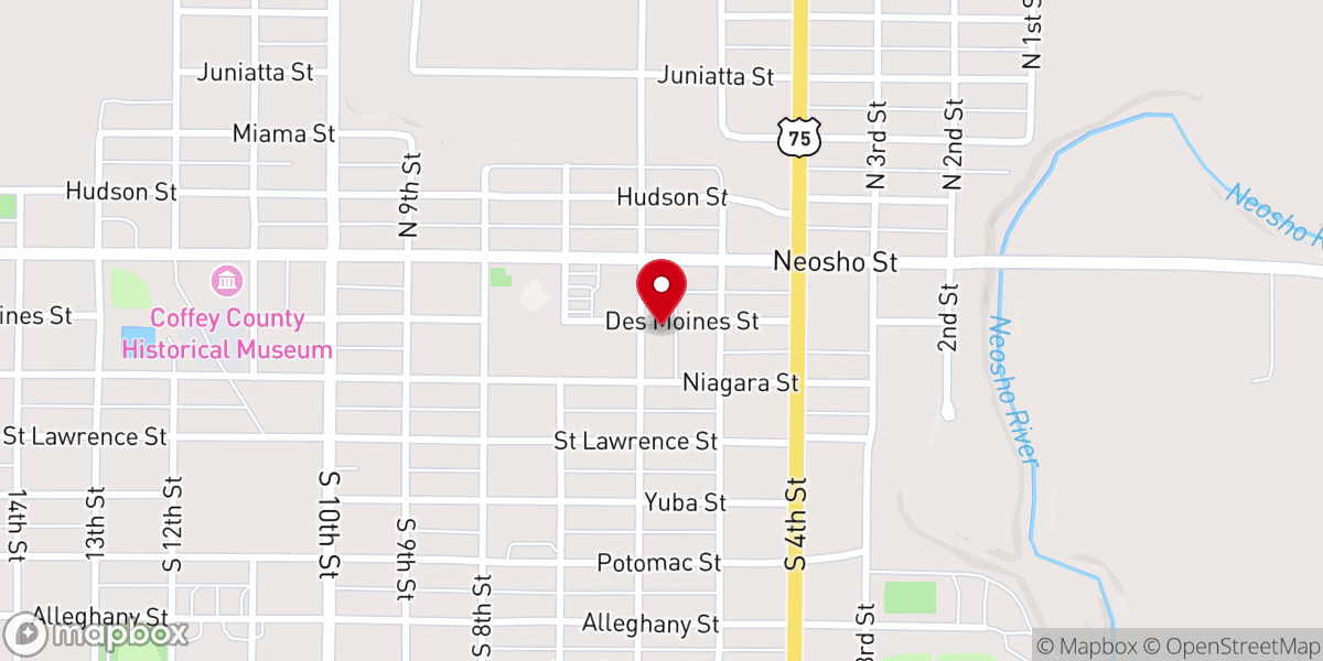 Map showing location of Burlington Methodist Church