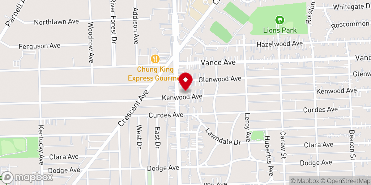 Map showing location of St Joe Community Church