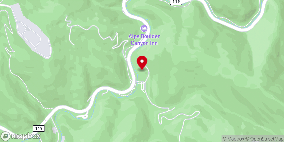 Map showing location of Boulder Creek by Wedgewood Weddings