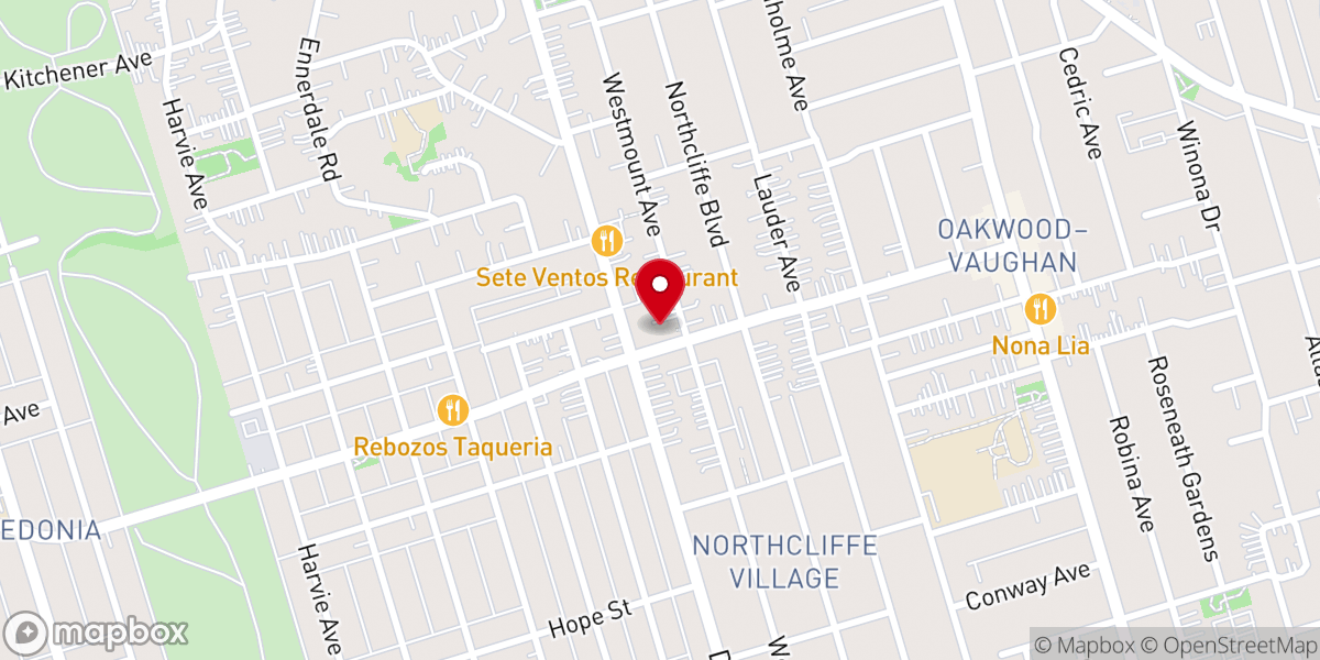 Map showing location of St. John Bosco Church