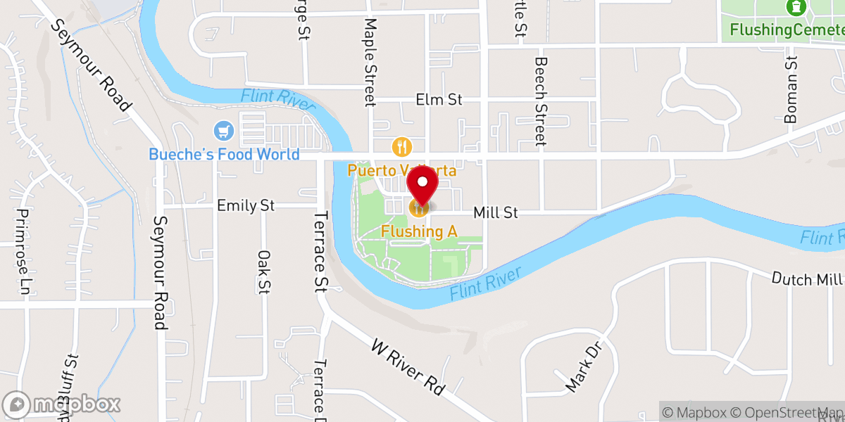 Map showing location of Flushing A