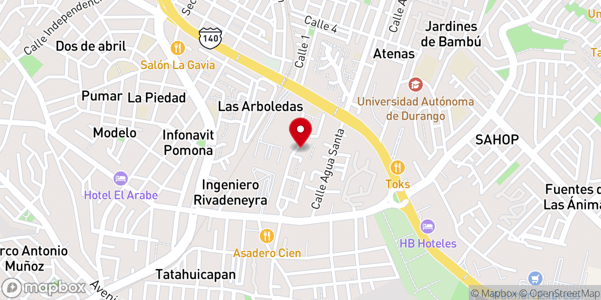 Map showing location of Nuestra Señora de la Soledad