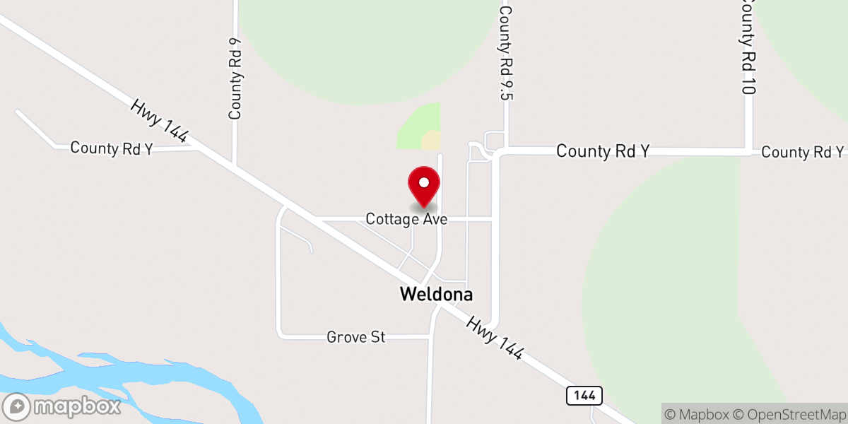 Map showing location of St. Francis Catholic Church