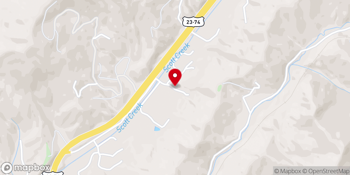 Map showing location of Mount Pleasant Church