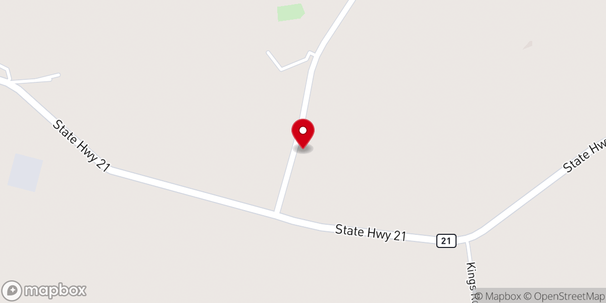 Map showing location of County Line Church