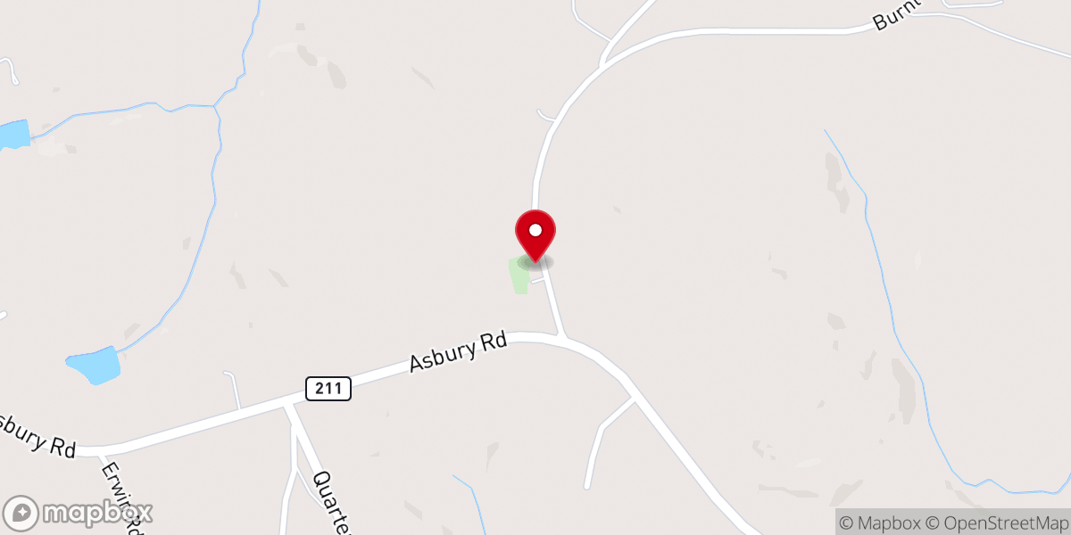 Map showing location of Knuckles Chapel Baptist Church