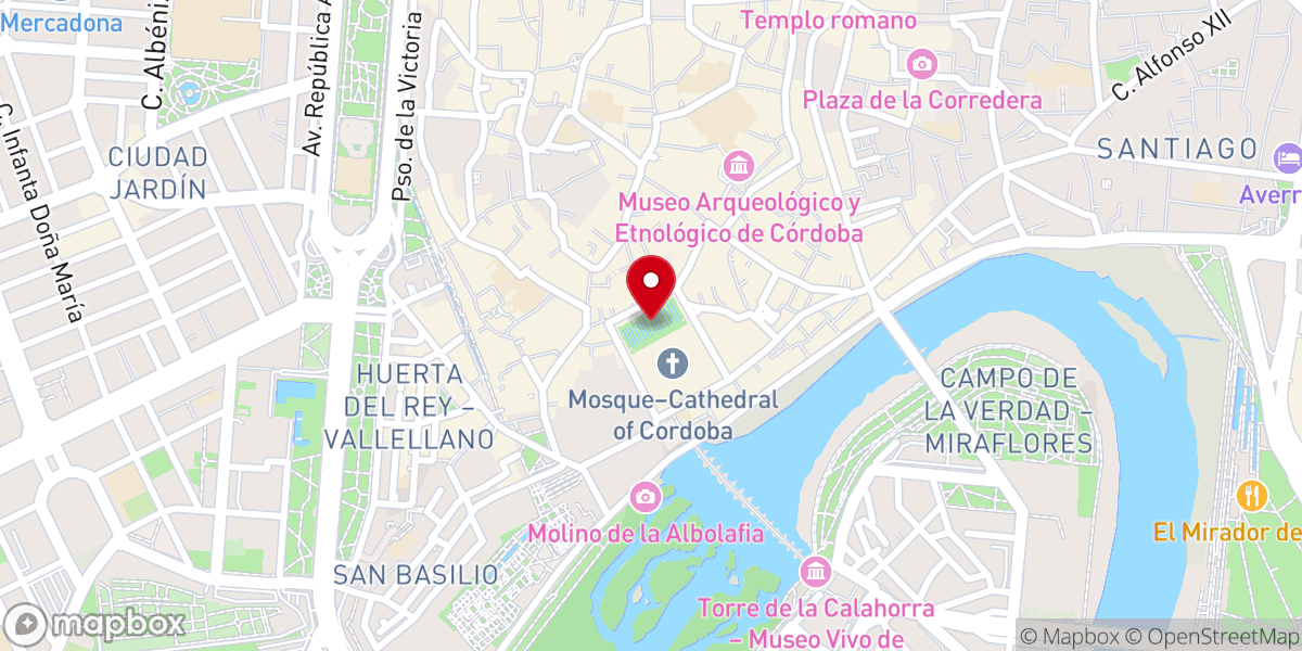 Map showing location of Patio de los Naranjos de la Mezquita-Catedral de Córdoba