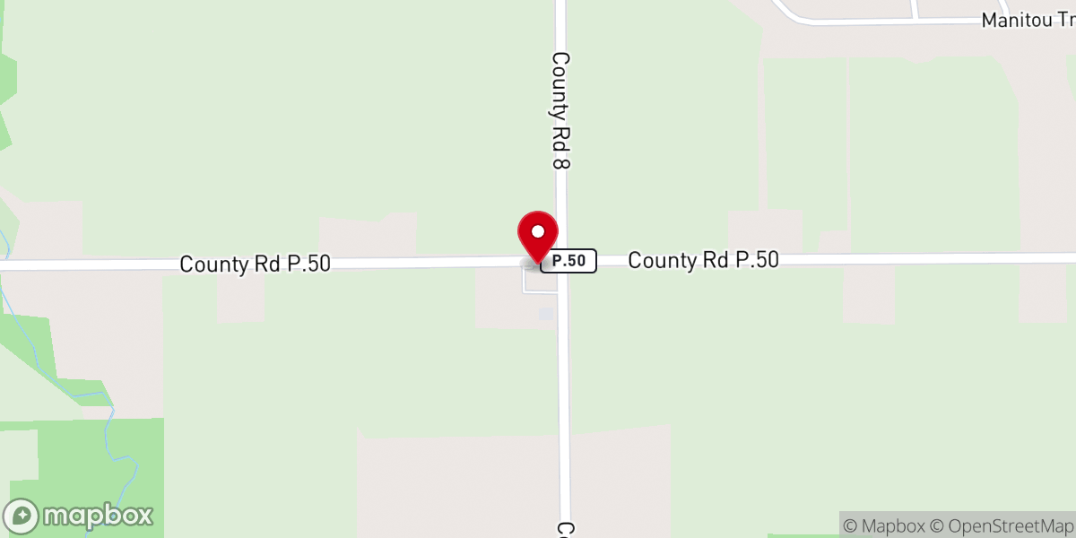 Map showing location of Bridgewater Community Church