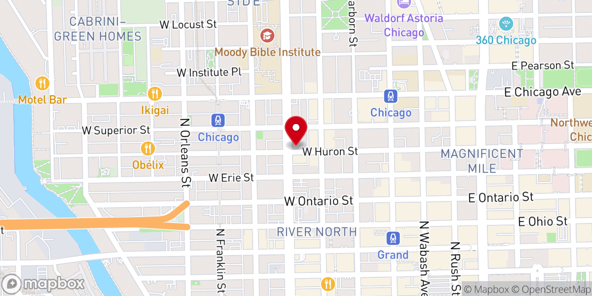 Map showing location of Catholic Charities