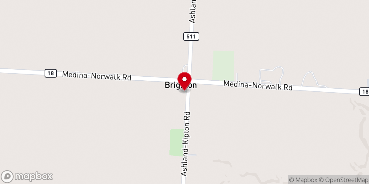 Map showing location of Brighton Congregational Church