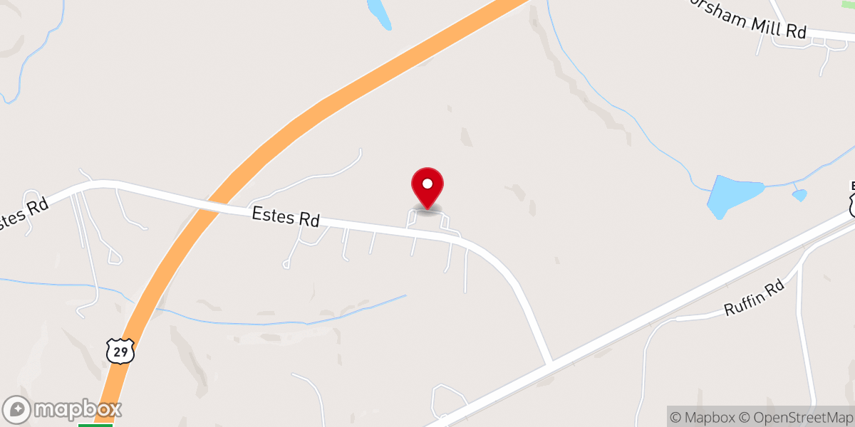 Map showing location of Ruffin Stacey Baptist Church