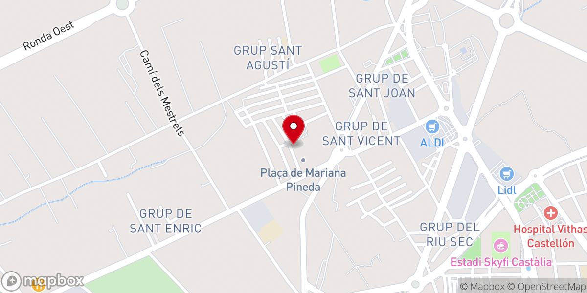 Map showing location of Iglesia de San Agustín y San Marcos