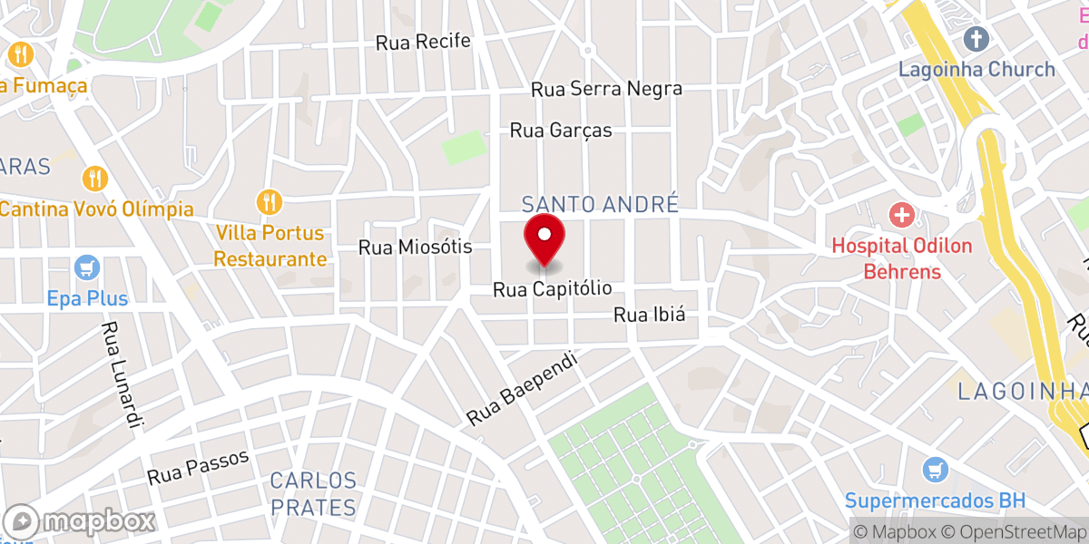 Map showing location of Igreja Torre de Oração - Sede