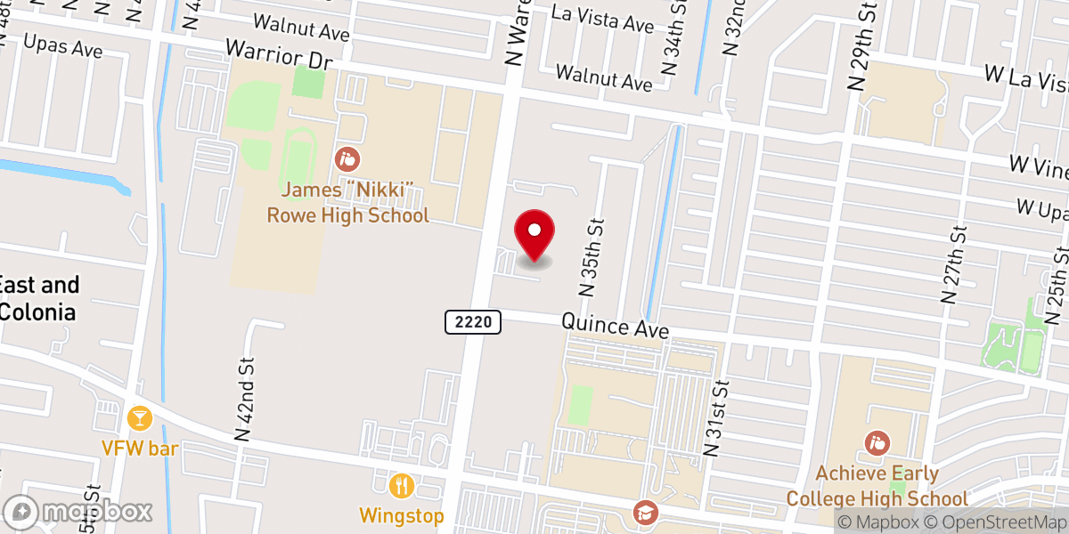 Map showing location of Maranatha Baptist Church