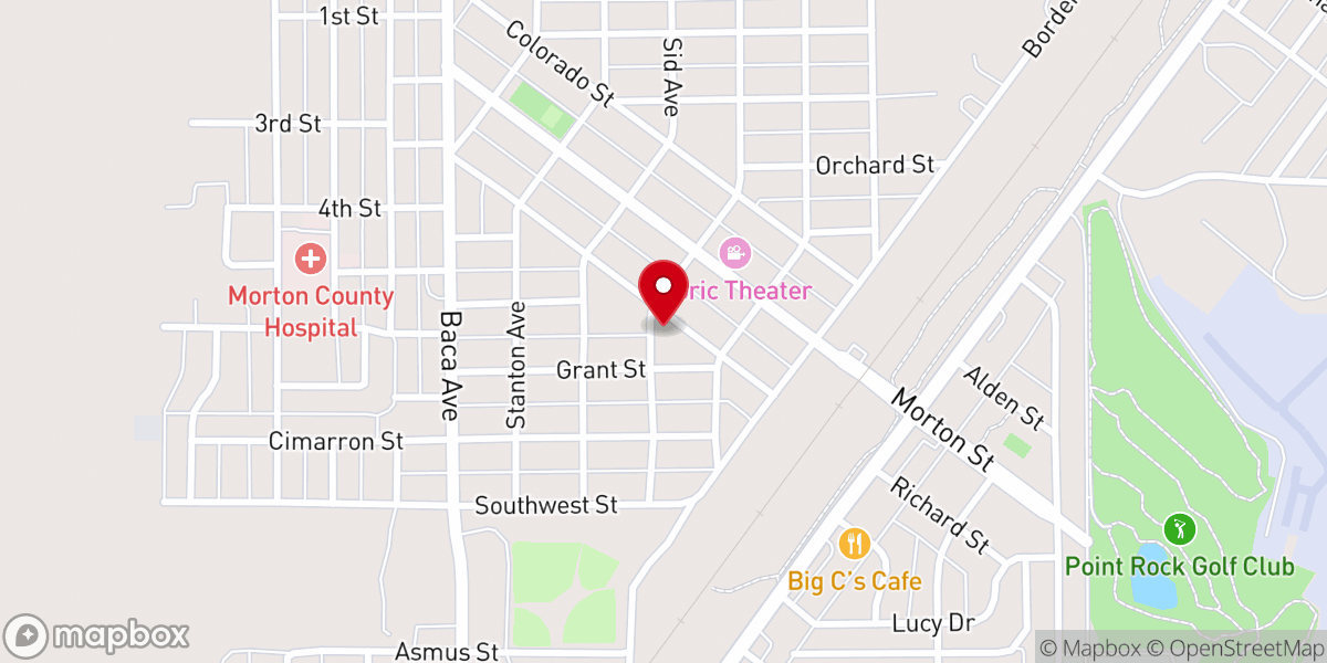 Map showing location of First Christian Church